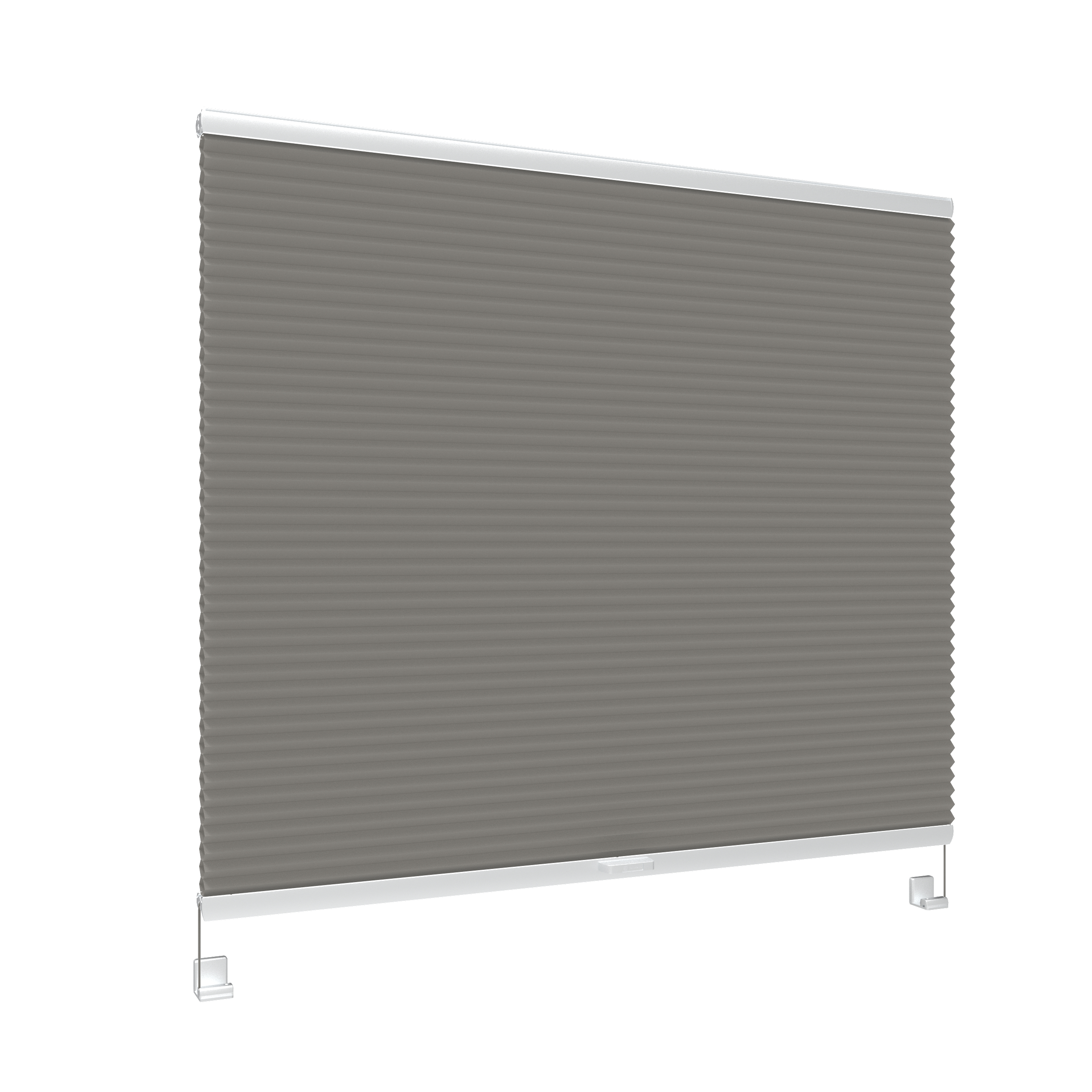 GAMMA Double store plissé fenêtre oscillo-battante pvc ou alu 8104 gris chaud sur mesure